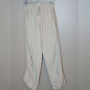 Women's Seaspice 100% Peruvian Cotton Crochet Side Quiet Luxury Pants, Medium